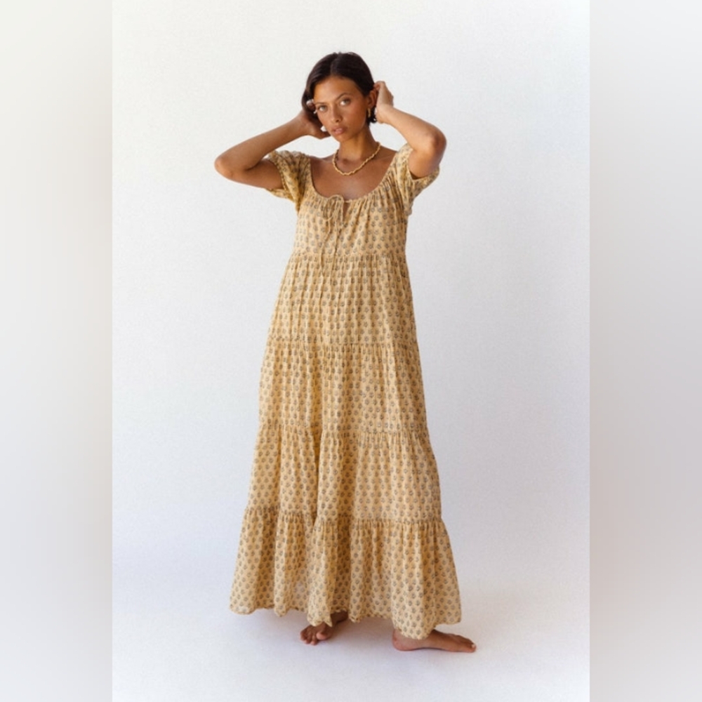 daughters of india sita maxi dress daffodil xs